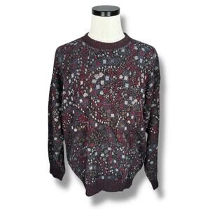 Vintage Monello Cosby Biggie‎ Sweater Men’s 52 Large Multi Abstract Textured 90s